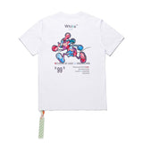 Off White T Shirt Summer Ow Running Mickey Loose Large Size Owt