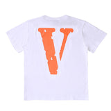 Vlone T Shirt Big V Men And Women Tee Casual Round Neck Short Sleeves T-Shirt