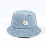 Denim Bucket Hat Fishing Cap Cotton Print Fisherman Hat Spring/Summer Bucket Hat Sun Hat for Men and Women