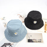 Denim Bucket Hat Fishing Cap Cotton Print Fisherman Hat Spring/Summer Bucket Hat Sun Hat for Men and Women