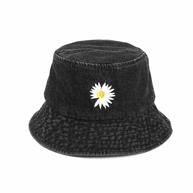 Denim Bucket Hat Fishing Cap Cotton Print Fisherman Hat Spring/Summer Bucket Hat Sun Hat for Men and Women