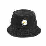 Denim Bucket Hat Fishing Cap Cotton Print Fisherman Hat Spring/Summer Bucket Hat Sun Hat for Men and Women