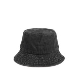 Denim Bucket Hat Fishing Cap Cotton Print Fisherman Hat Retro Solid Color Summer Outdoor Sun Hat
