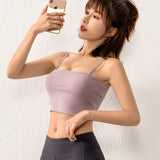 Underwear for Sweating Beauty Back Exercise Underwear Spaghetti Strap Yoga Vest