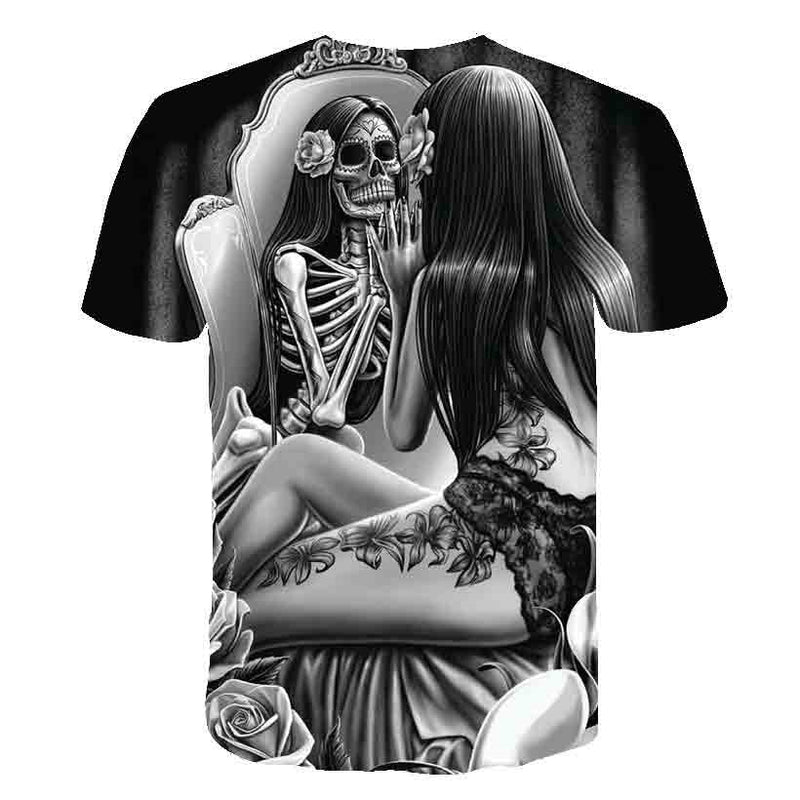 Skull T Shirt Beauty Skull 3D Digital Printing