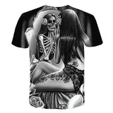 Skull T Shirt Beauty Skull 3D Digital Printing
