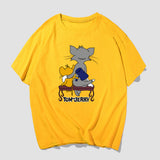 Tom And Jerry T Shirt Cat And Mouse Loose Half Sleeve