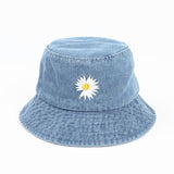 Denim Bucket Hat Fishing Cap Cotton Print Fisherman Hat Spring/Summer Bucket Hat Sun Hat for Men and Women