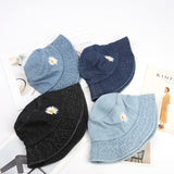 Denim Bucket Hat Fishing Cap Cotton Print Fisherman Hat Spring/Summer Bucket Hat Sun Hat for Men and Women