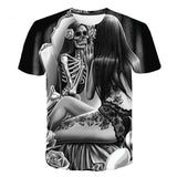 Skull T Shirt Beauty Skull 3D Digital Printing