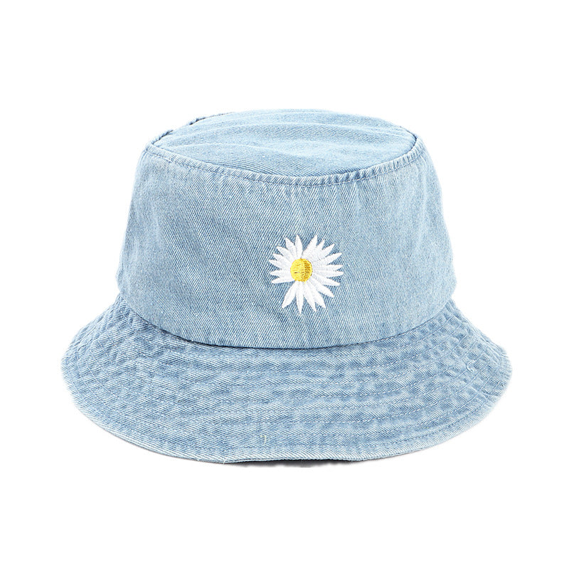 Denim Bucket Hat Fishing Cap Cotton Print Fisherman Hat Spring/Summer Bucket Hat Sun Hat for Men and Women