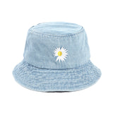 Denim Bucket Hat Fishing Cap Cotton Print Fisherman Hat Spring/Summer Bucket Hat Sun Hat for Men and Women