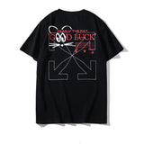 Off White T Shirt Summer Men'S Casual Shortsleeved Tshirt Ow Hollow Arrow Off Mouse Limited Graffiti Owt