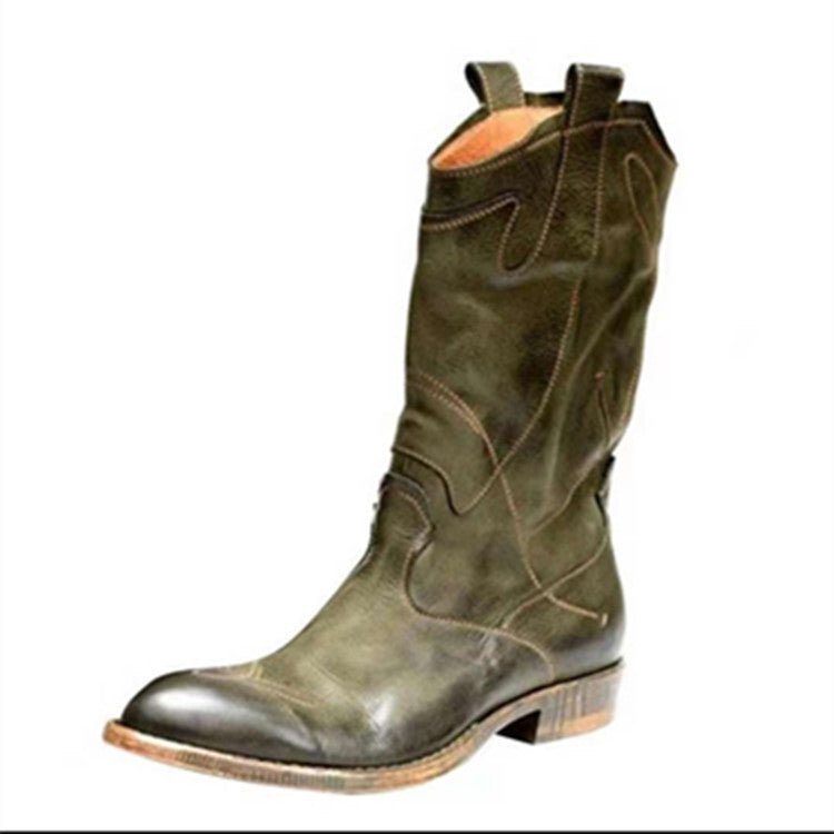 Beth Dutton Shoes plus Size Mid-Calf Boots for Women Autumn Casual Knight Boots Women