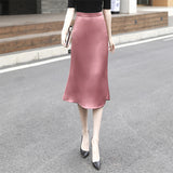 MIDI Mauve Skirt A- Line Ruffled Skirt