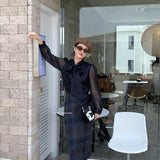MIDI Mauve Skirt Fall/Winter Skirt Korean Style Thick Plaid Skirt for Women 92