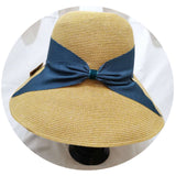 Straw Hat Bow Sun-Shade Fisherman Hat Women