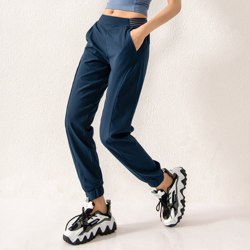 Sweat Wicking Pants Loose Tappered Tight Track Pants Quick-Drying Breathable