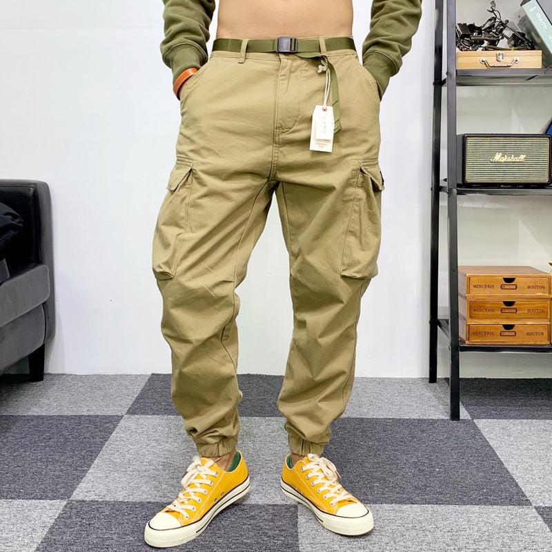 Cuffed Cargo Pants Spring Clothes Pants Men's Loose Casual