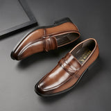 Men's Dress Shoes Classic Leather Oxfords Casual Cushioned Loafer Business Formal Men's Leather Shoes Breathable