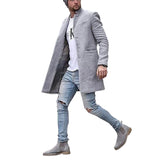Mens Winter Coats Man Fall Outfits Men's Thickened Warm Coat Cross-Border Fall Winter Fashion Solid Color
