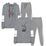 Never Broke Again Hoodie All-Match Men'S And Women'S Sports Patchwork Sweater Suit