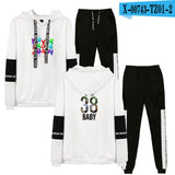 Never Broke Again Hoodie All-Match Men'S And Women'S Sports Patchwork Sweater Suit