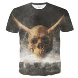 Skull T Shirt Digital Printed round Neck