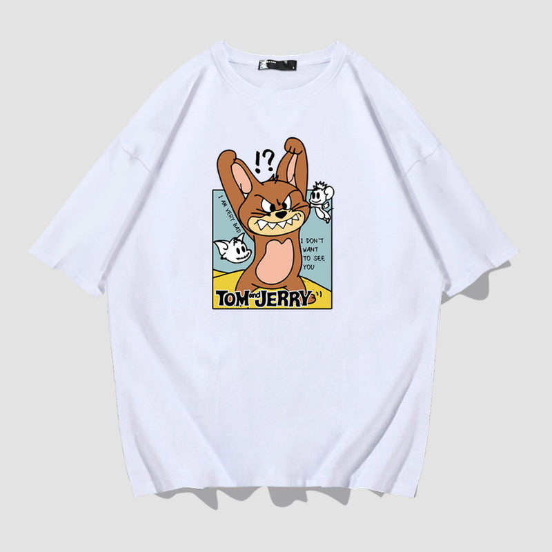 Tom And Jerry T Shirt Cat And Mouse Printed Half Sleeve