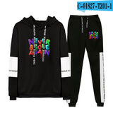Never Broke Again Hoodie Casual Patchwork Sweatshirt Ankle Banded Pants Suit