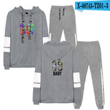 Never Broke Again Hoodie All-Match Men'S And Women'S Sports Patchwork Sweater Suit