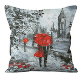Valentine's Day Pillow Covers 4 Piece Random Styles Together, Pillow Cover Sofa Cushion Car Back Cushion Covers