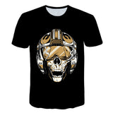 Skull T Shirt Printed Star Wars Crew Neck