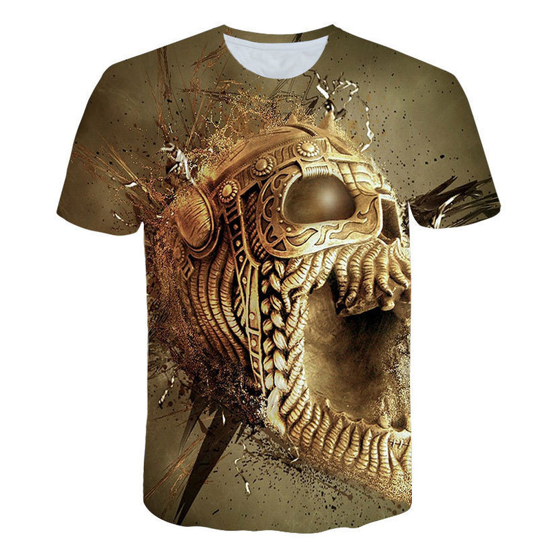 Skull T Shirt Printed Star Wars Crew Neck