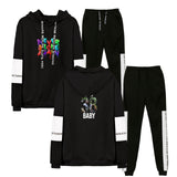 Never Broke Again Hoodie All-Match Men'S And Women'S Sports Patchwork Sweater Suit