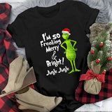 Men and Women Grinch Shirt round Neck Short Sleeve Summer