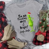Men and Women Grinch Shirt round Neck Short Sleeve Summer