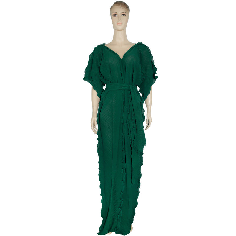 African Dashiki Dress plus Size Frayed Pearl Dress