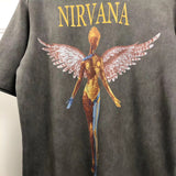 Nirvana T Shirt Angel Hipster Distressed Printed T-Shirt