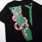 Vlone Snake T Shirt Printed Large V Short Sleeve T-Shirt Men'S Loose