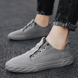 Flat Shoes Summer Ice Silk Cloth Breathable Sneakers Casual Shoes Men's Cavas Shoes