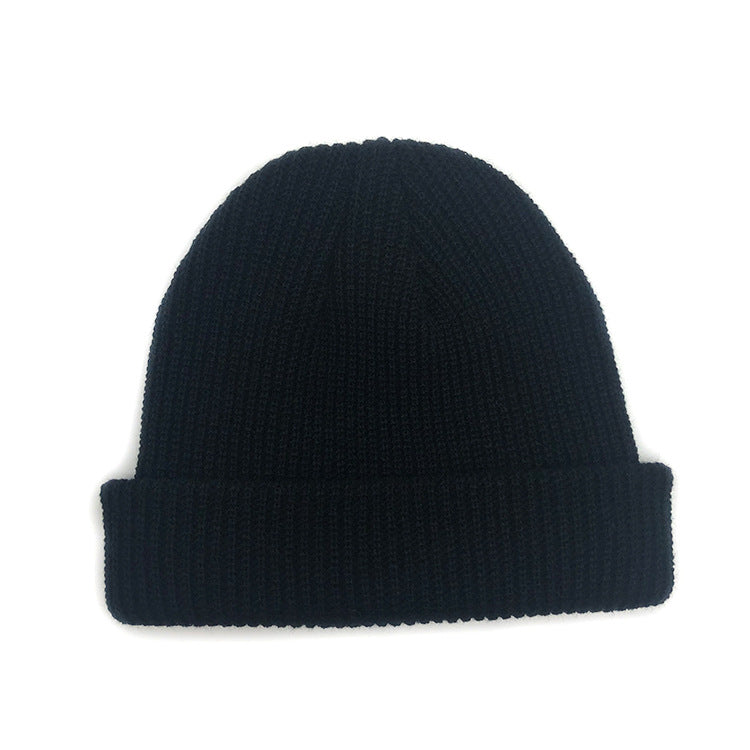 Red Beanie Hat Autumn and Winter Woolen Cap Female Thermal Head Cover