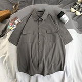 Men Shirts Loose Overalls