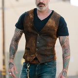 Men's Dress Vests Retro Men's Fashion Vest Jacket Men's