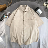 Men Shirts Loose Overalls