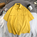 Men Shirts Loose Overalls
