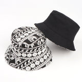 Bucket Hat Fishing Cap Cotton Print Fisherman Hat Hat Female Flower Bucket Hat Summer