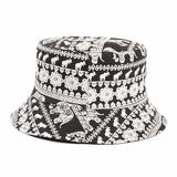 Bucket Hat Fishing Cap Cotton Print Fisherman Hat Hat Female Flower Bucket Hat Summer