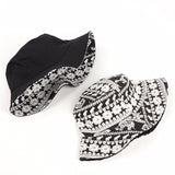 Bucket Hat Fishing Cap Cotton Print Fisherman Hat Hat Female Flower Bucket Hat Summer