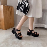 Platform Heels for Women Summer Thick Bottom Chunky Heel High Heel Women's Sandals Roman Sandals Women